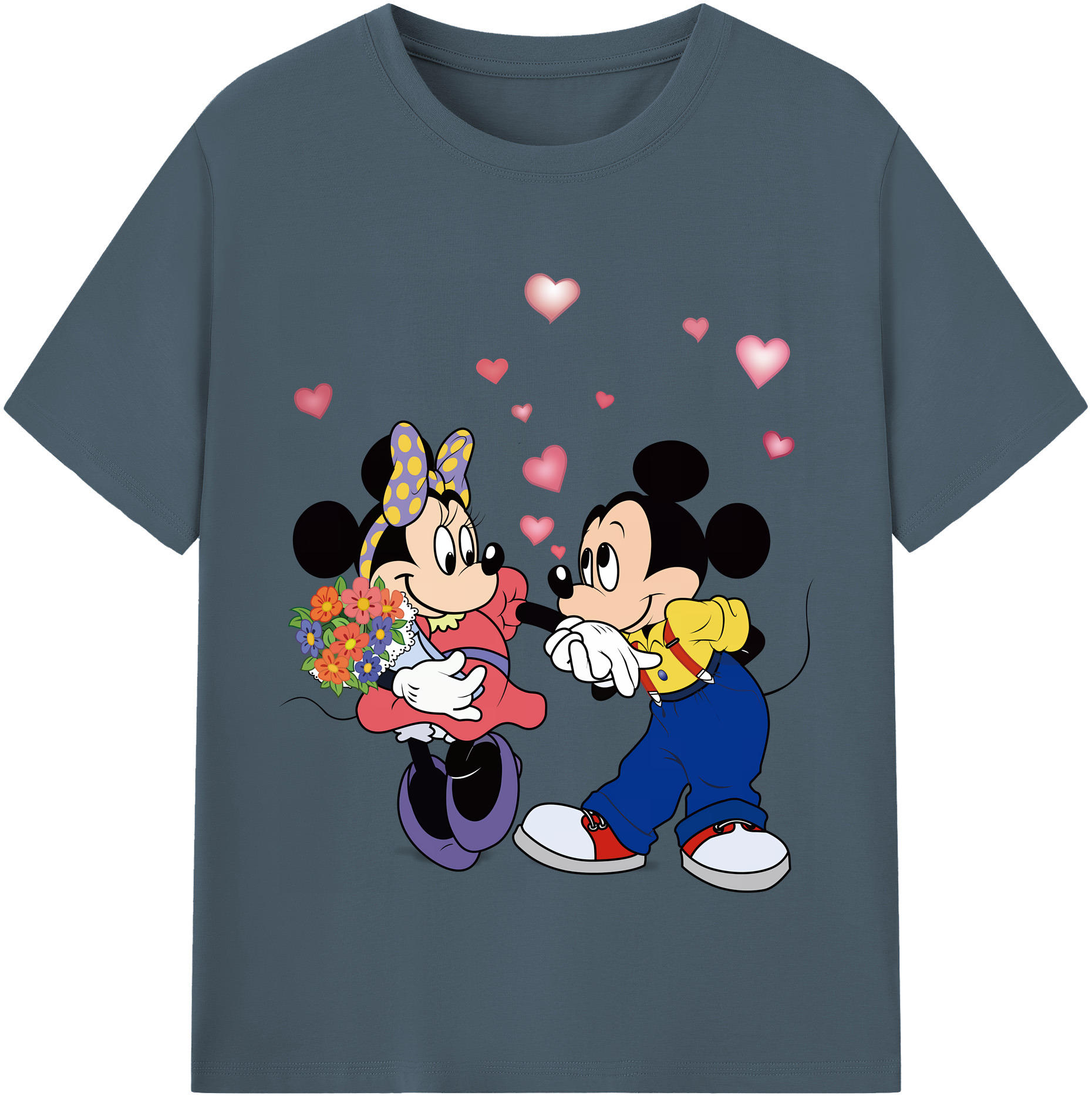 （画像用） ミッキーマウス Mickey Mouse 綿100％半袖Tシャツ（フロントプリント）